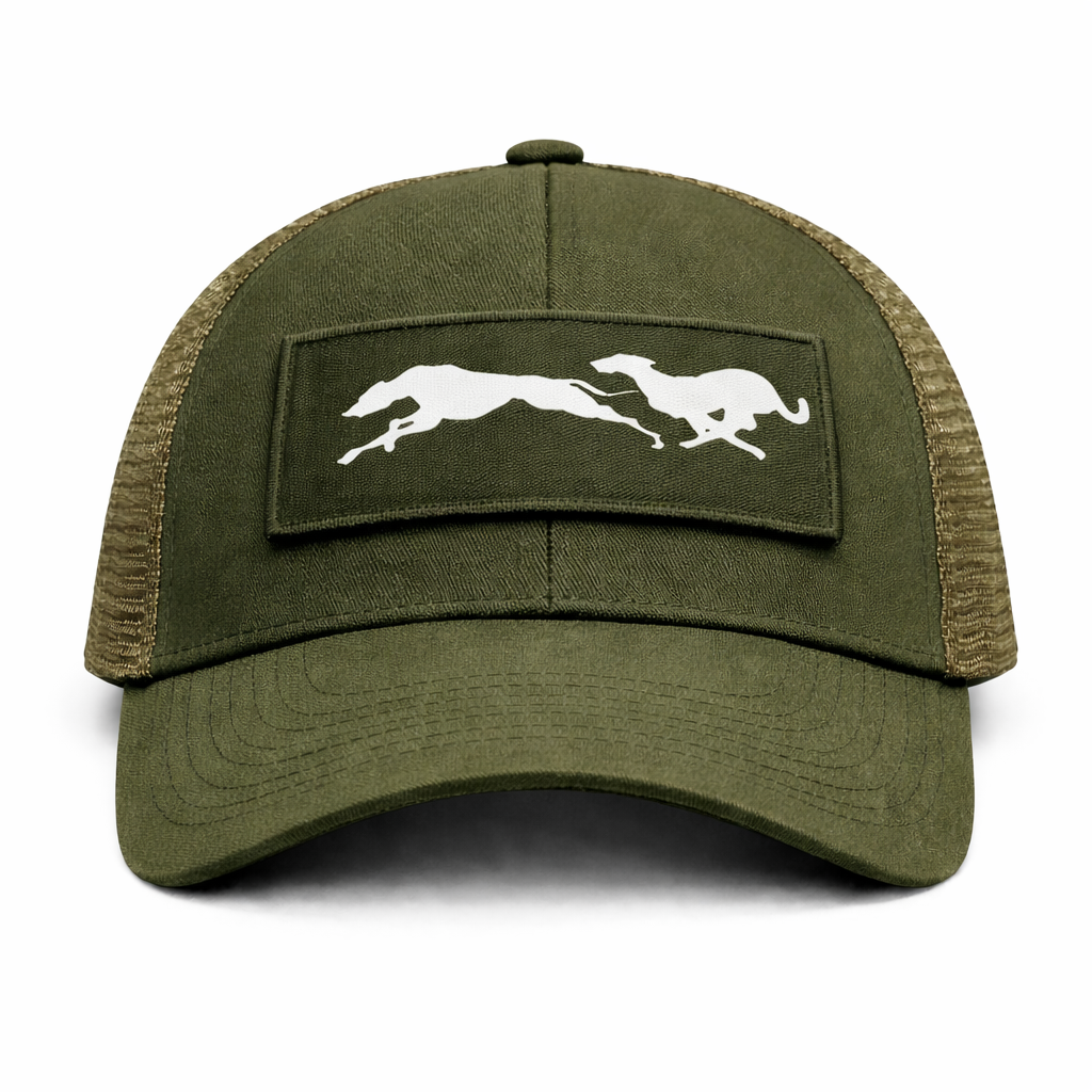 “Running Dogs” Patch Trucker Cap