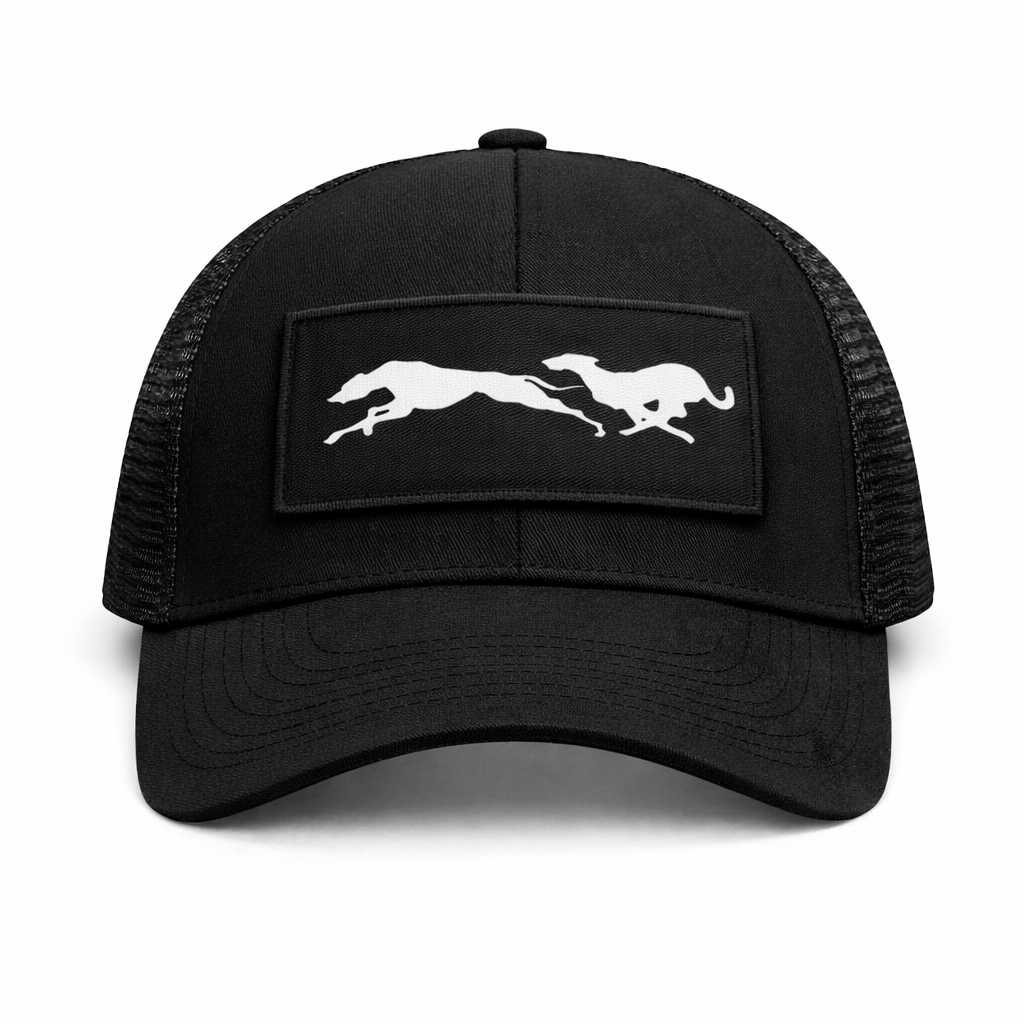“Running Dogs” Patch Trucker Cap