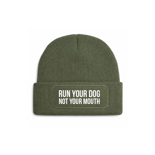 Run Your Dog - Patch Beanie - Olive Green