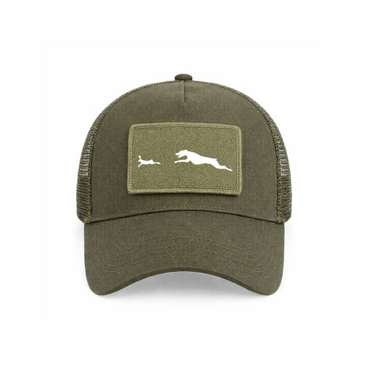 Lurcher Patch Trucker Cap - Military Green