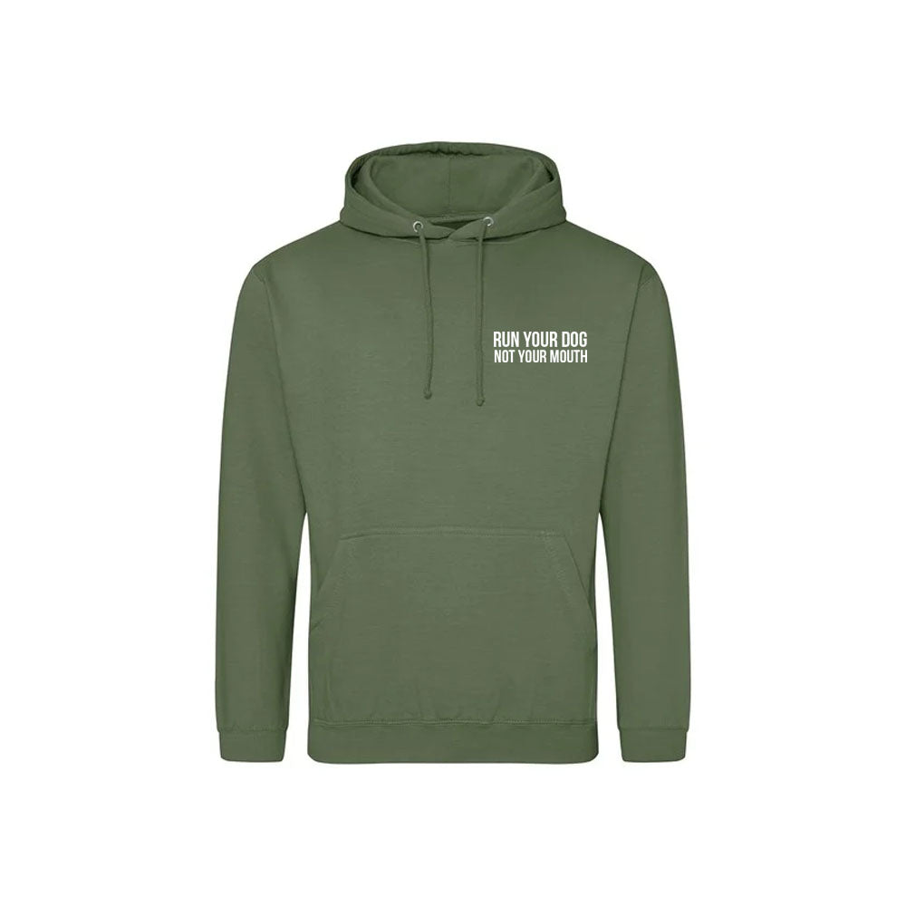 Run Your Dog Hooded Sweatshirt - Olive Green