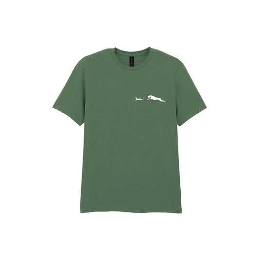 Kids Lurcher Tshirt - Olive Green